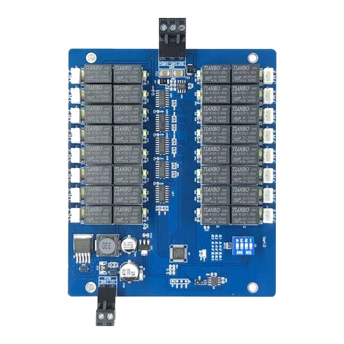 16 floor elevator expansion module for floor restriction, connects to main access controller or directly to face recognition terminal via RS485, supports 16 relay outputs for floor control